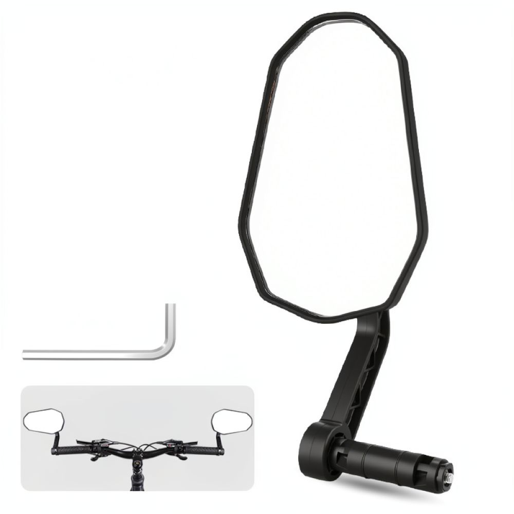 Cycling Gear And Equipment - Wide View Bike Handlebar Mirror Adjustable